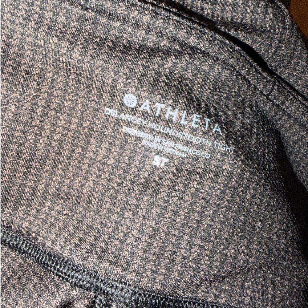 Athleta Delancey High Rise Houndstooth Leggings Brown Black Small Tall - Picture 7 of 7